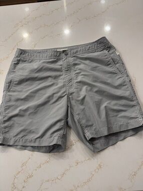 Men's Grey Micro-Check Casual Swim Shorts 
Fabrics woven in Portugal